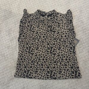 Leopard Ruffle sleeve top